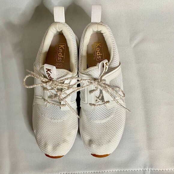 Keds Studio Flare Mesh Sneaker White Gold 5 - Picture 8 of 9